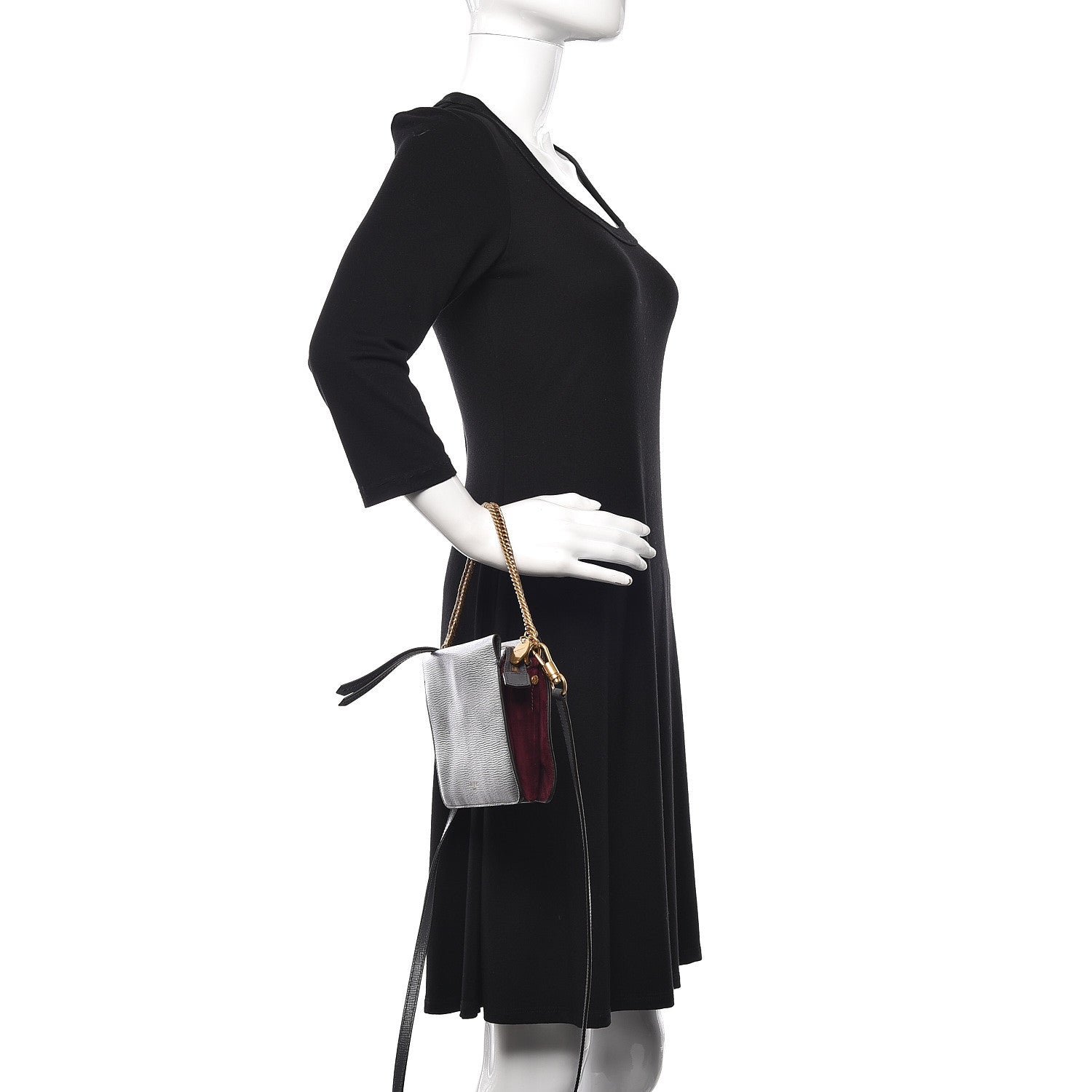 Givenchy Goatskin Suede Cross 3 Crossbody Bag Grey Aubergine 2 of 12