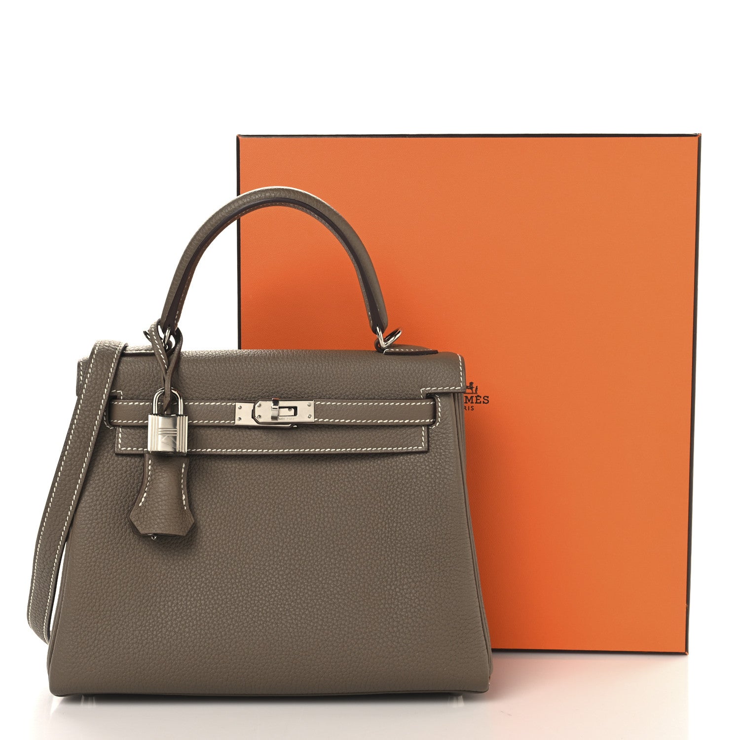 Hermes Togo Kelly Retourne 25 Etoupe 15 of 15