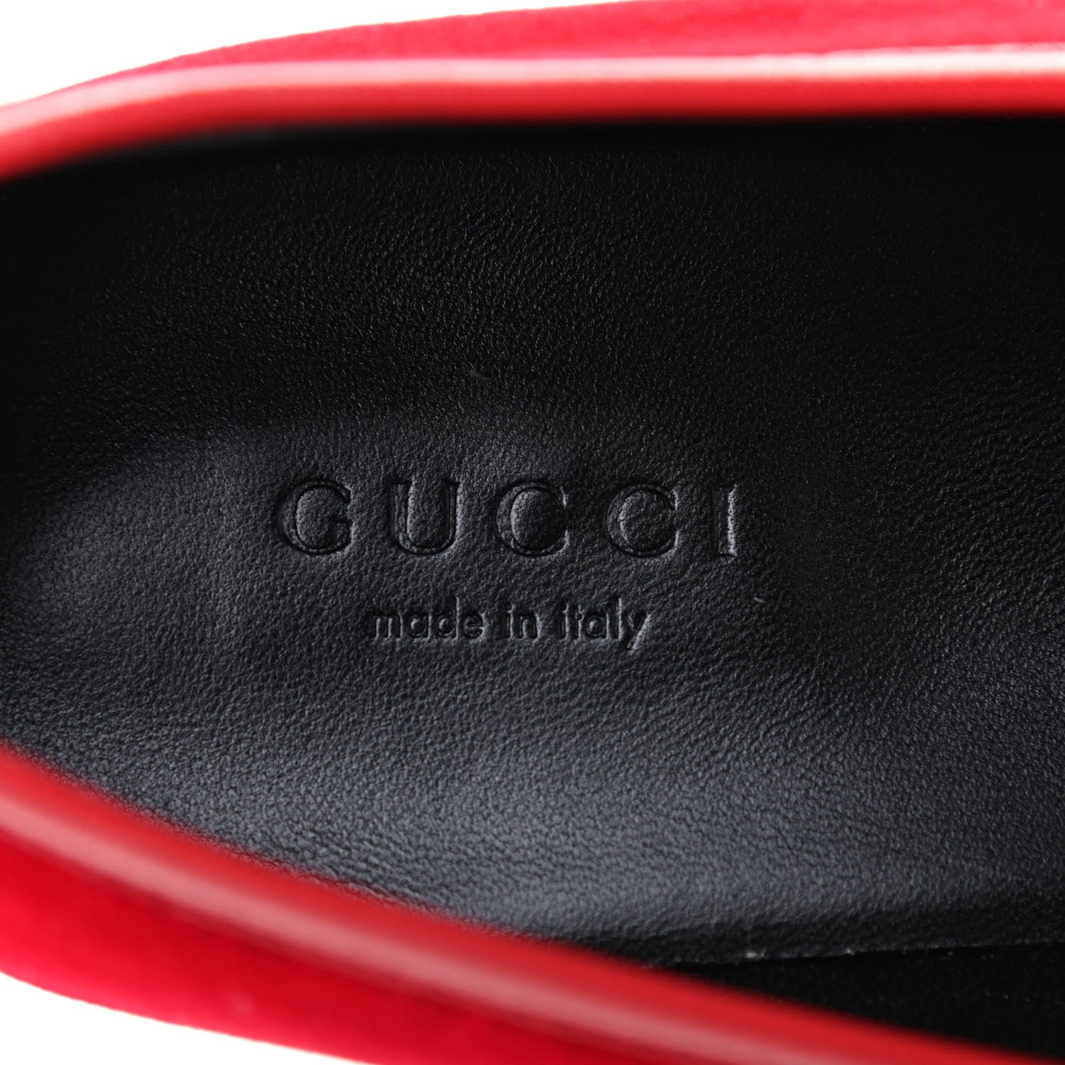 Gucci Velvet Horsebit Womens Jordaan Loafers 38.5 Hibiscus Red 6 of 7