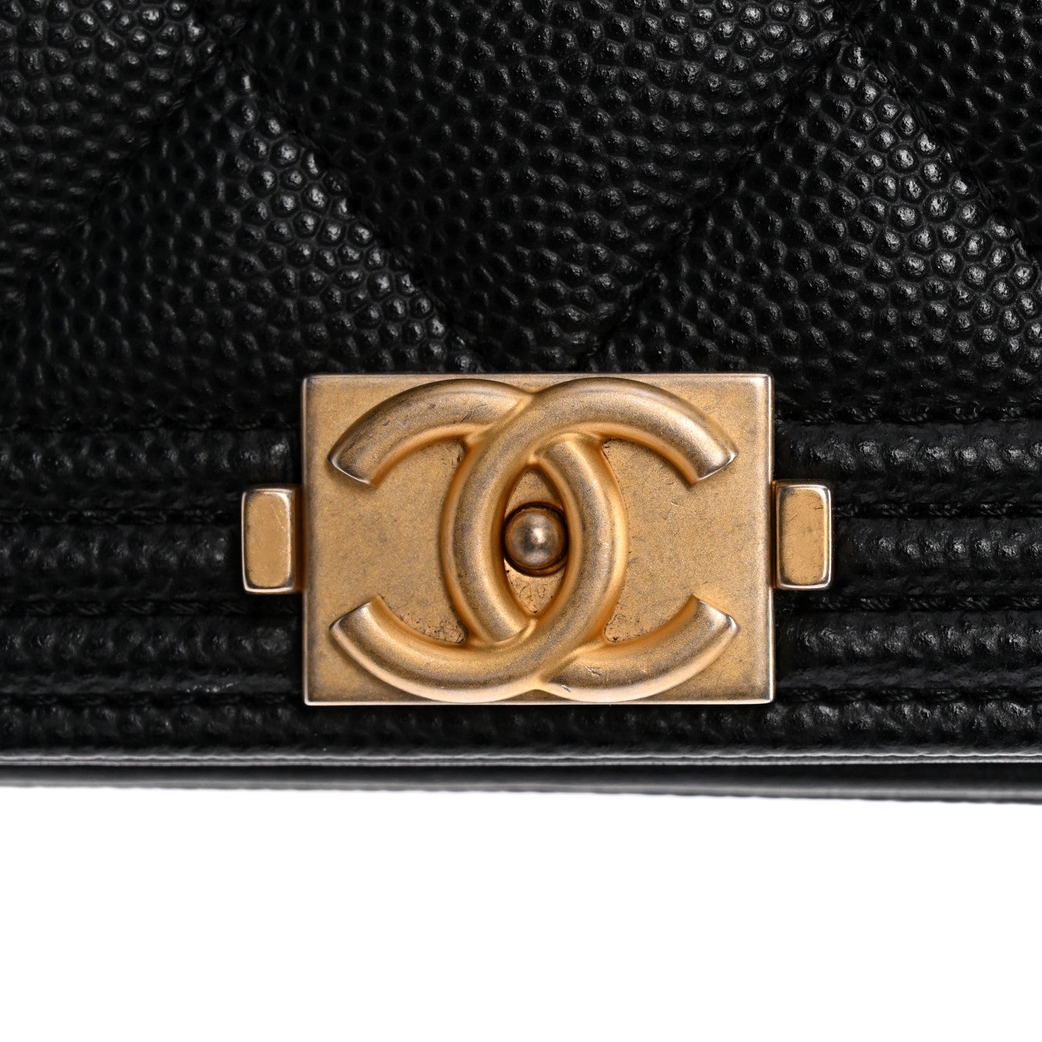 Chanel Caviar Quilted Boy Wallet On Chain WOC Black 12 of 13