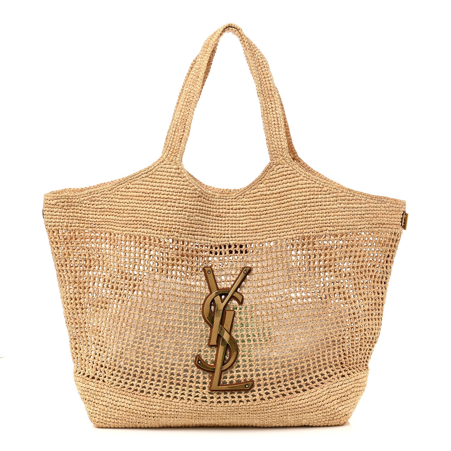 Saint Laurent Raffia Icare Shopping Tote Natural 1 of 11