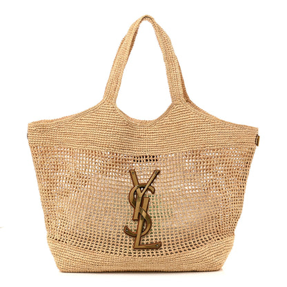 Saint Laurent Raffia Icare Shopping Tote Natural 1 of 11