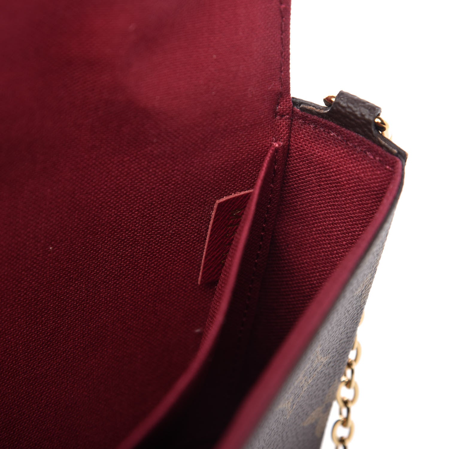Louis Vuitton Monogram Pochette Felicie Chain Wallet Fuchsia 10 of 11