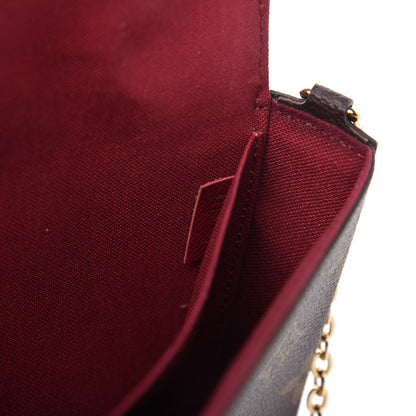 Louis Vuitton Monogram Pochette Felicie Chain Wallet Fuchsia 10 of 11