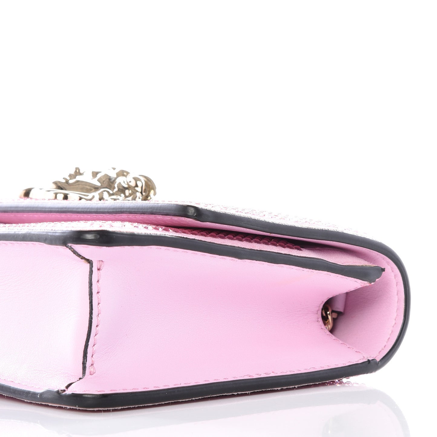 Vitello Crystal Palazzo Evening Bag Pink