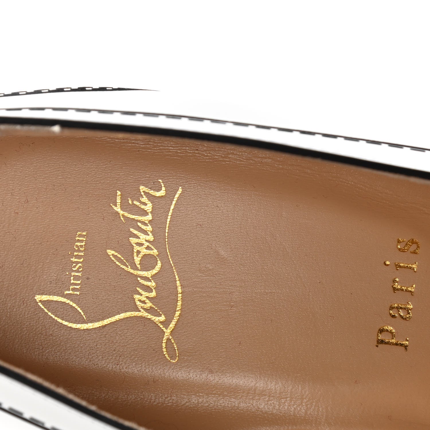 Christian Louboutin Calfskin Women Mocalaureat Tromp L'oeil Loafers 36.5 White 9 of 10