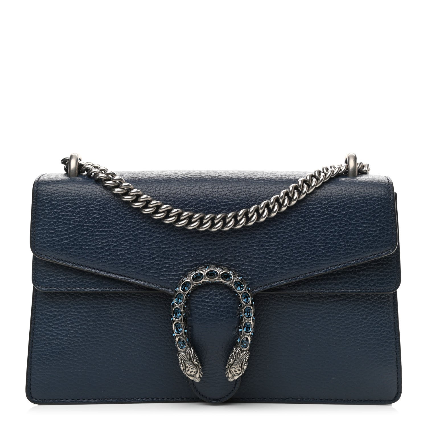 Gucci Dollar Calfskin Crystal Small Dionysus Shoulder Bag Blue Agata Montana Sapphire 1 of 11