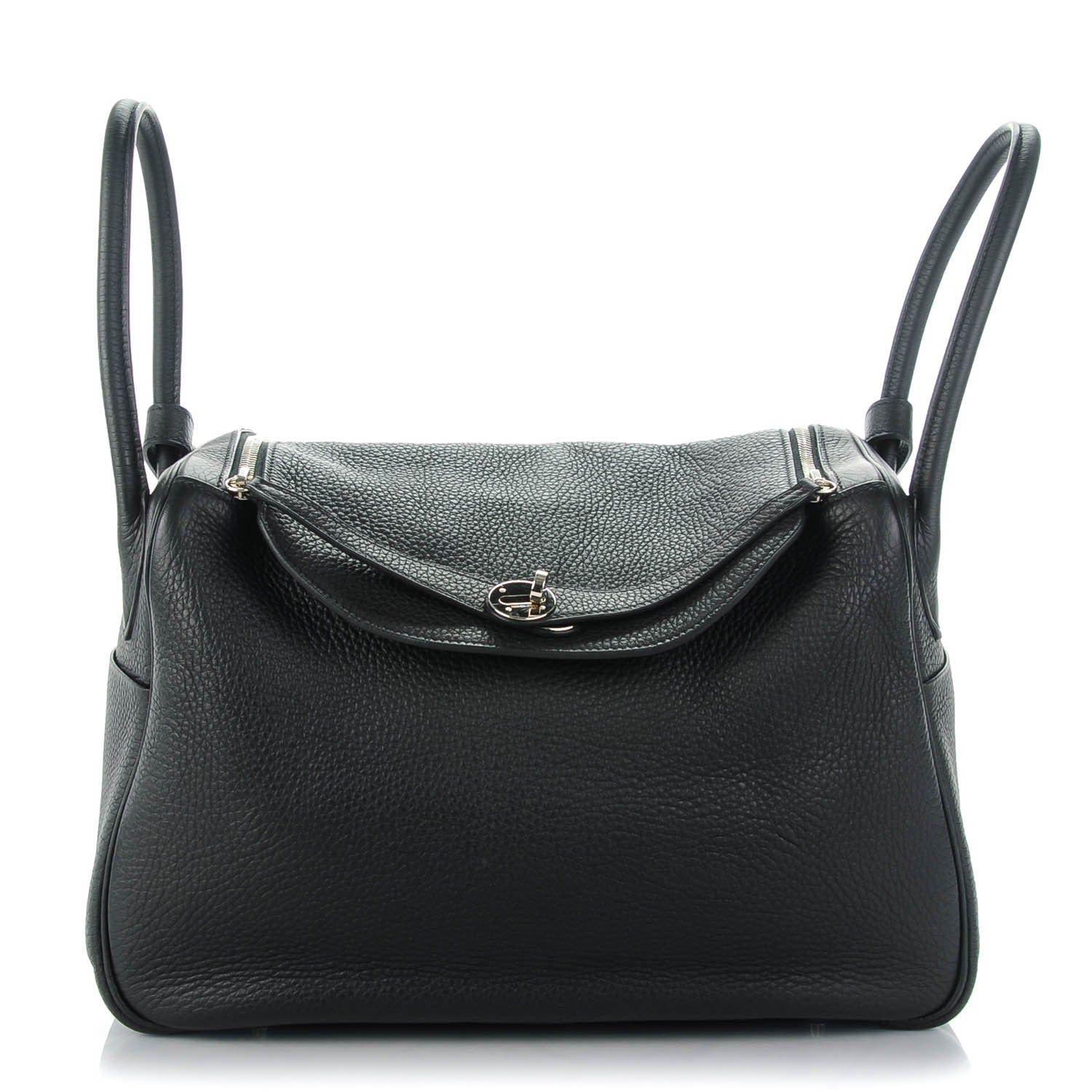 Hermes Taurillon Clemence Lindy 34 Black 1 of 11