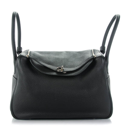 Hermes Taurillon Clemence Lindy 34 Black 1 of 11