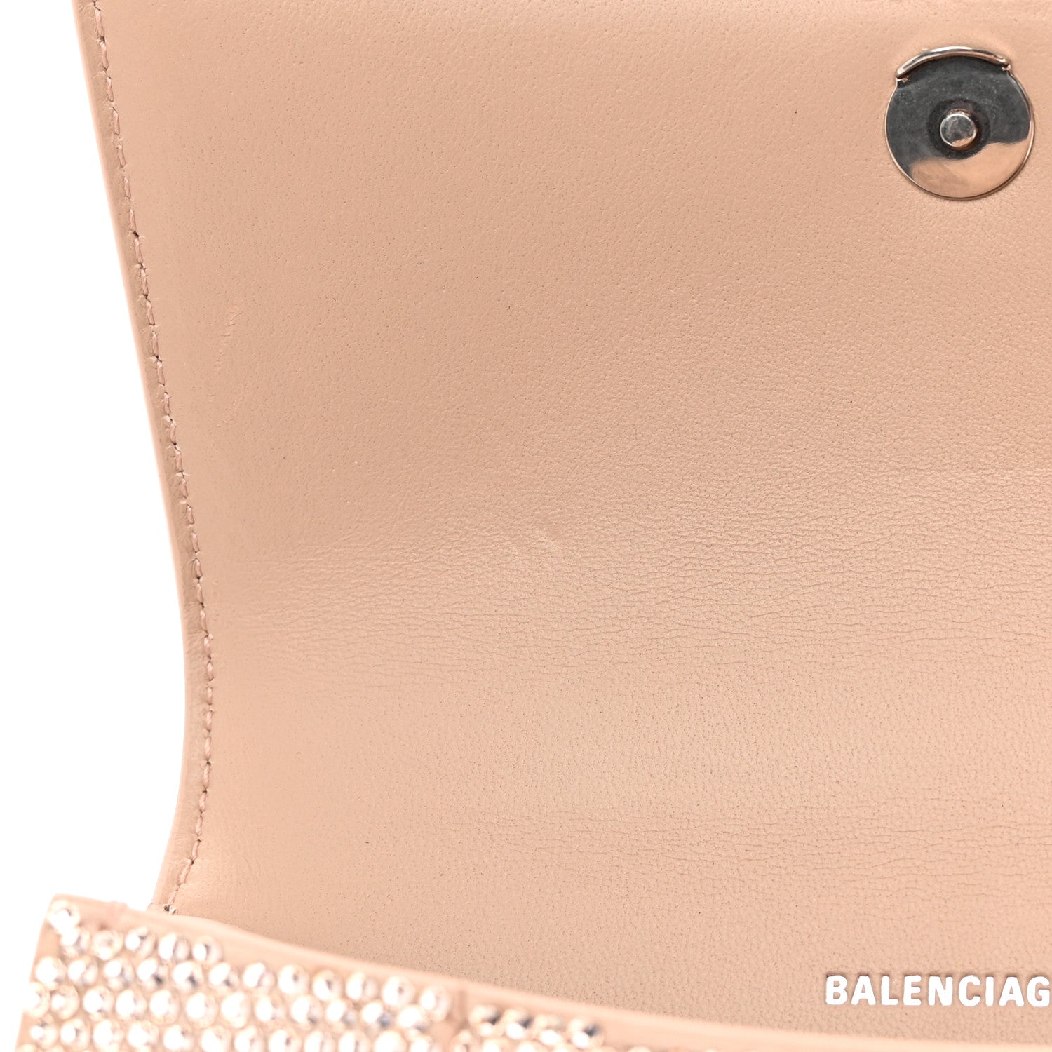 Balenciaga Strass Suede Hourglass Top Handle Bag XS Rose Gold 14 of 15