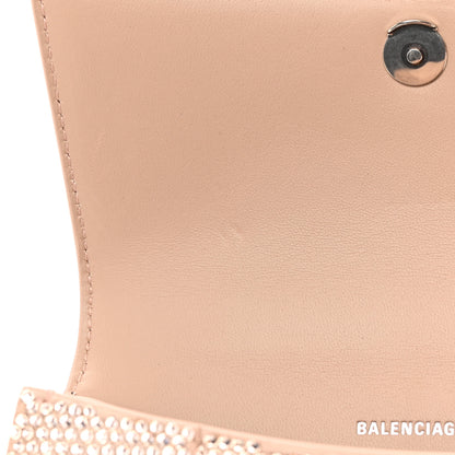 Balenciaga Strass Suede Hourglass Top Handle Bag XS Rose Gold 14 of 15