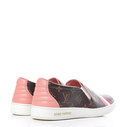 Louis Vuitton Monogram Frontrow Slip On Sneakers 40 Rouge 4 of 11