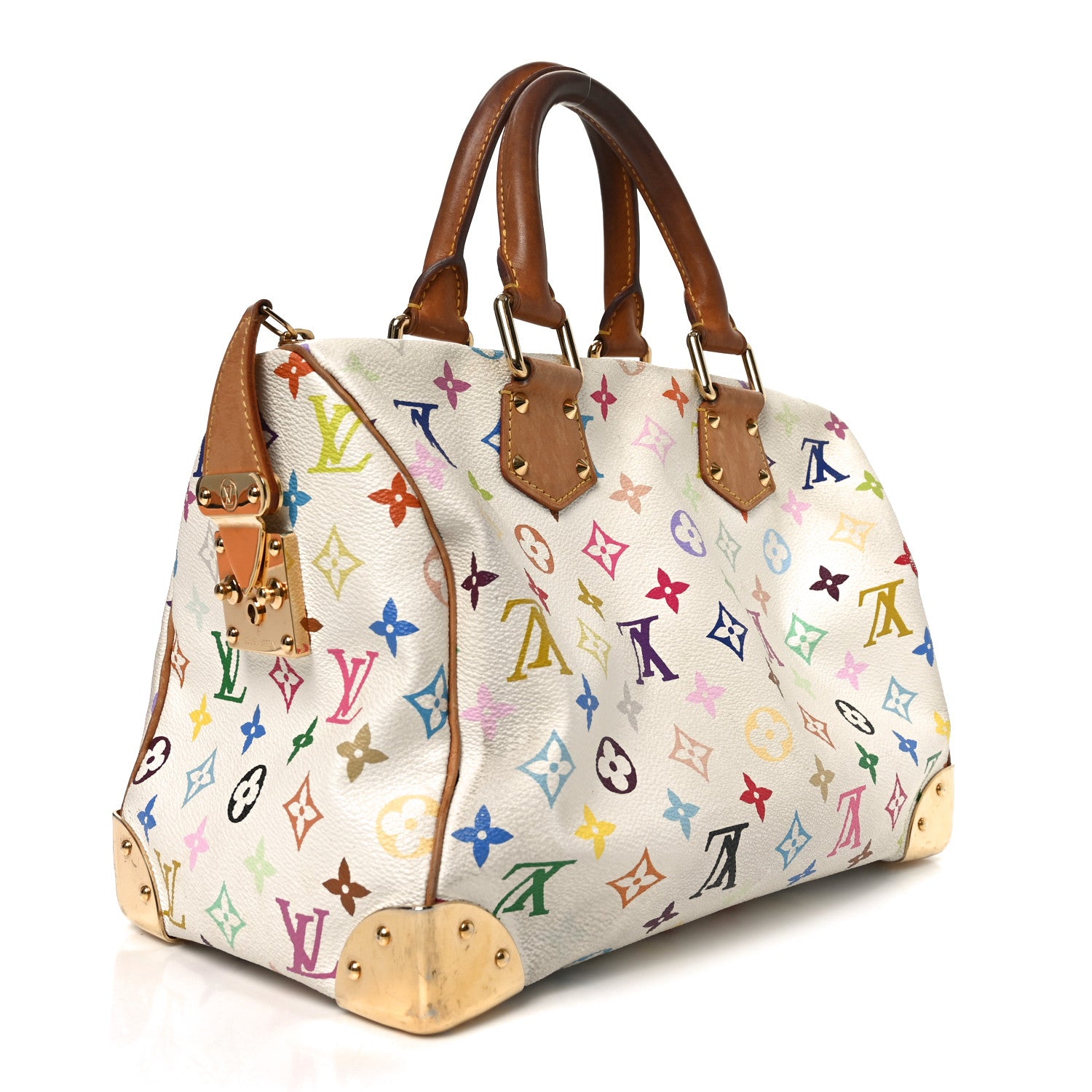 Louis Vuitton Monogram Multicolor Speedy 30 White 3 of 10
