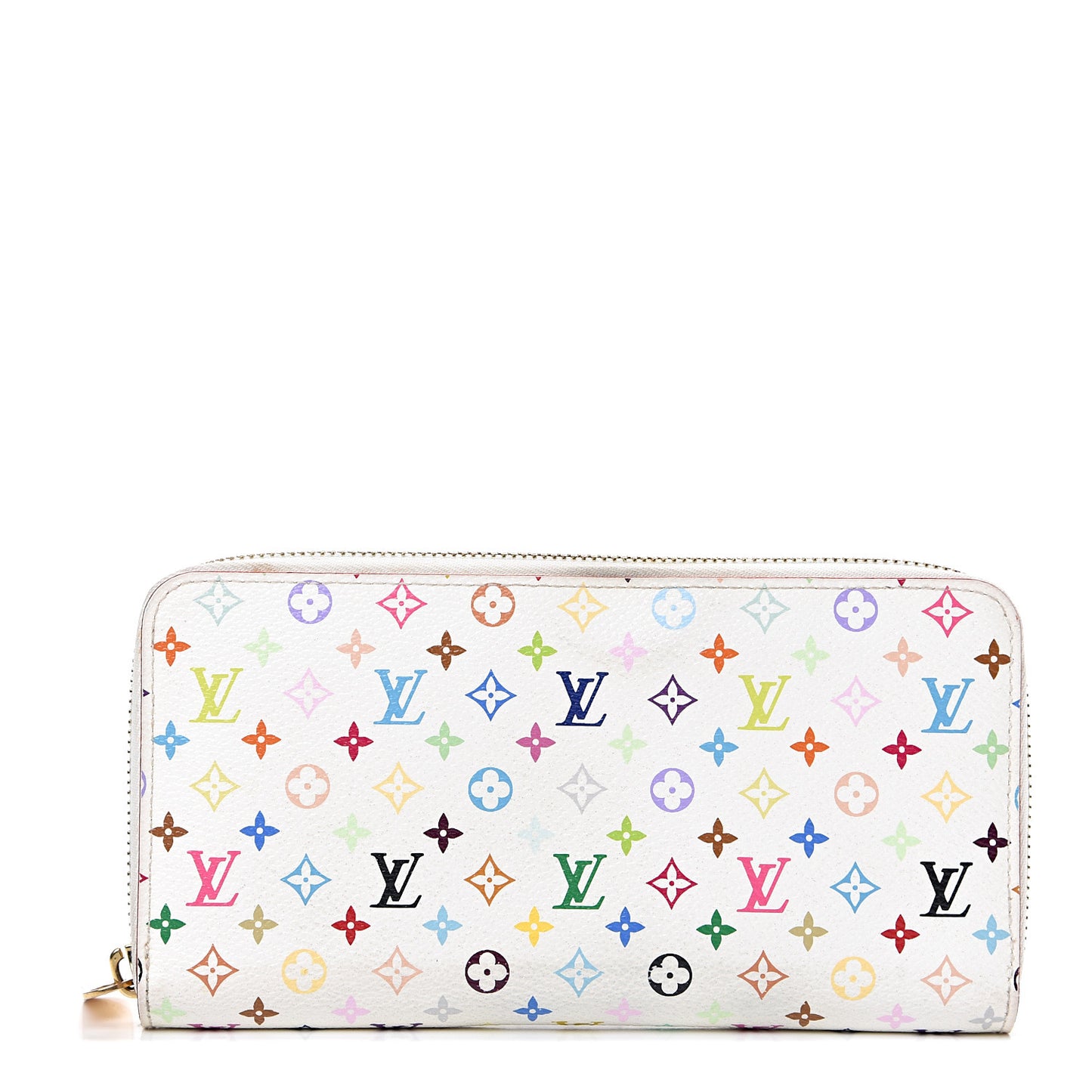 Monogram Multicolor Zippy Wallet White Litchi