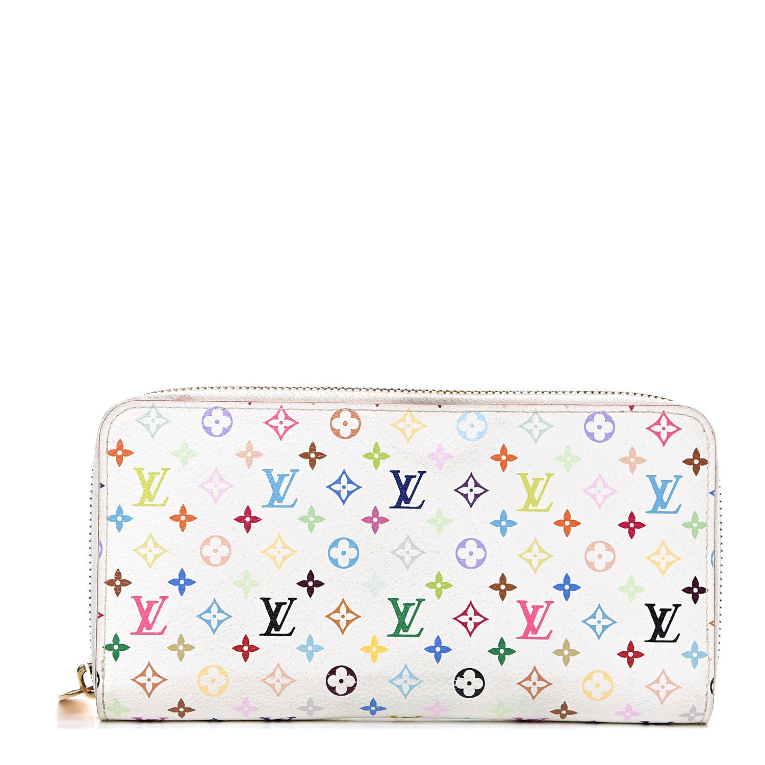Louis Vuitton Monogram Multicolor Zippy Wallet White Litchi 1 of 9