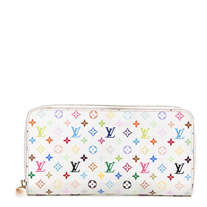 Louis Vuitton Monogram Multicolor Zippy Wallet White Litchi 1 of 9