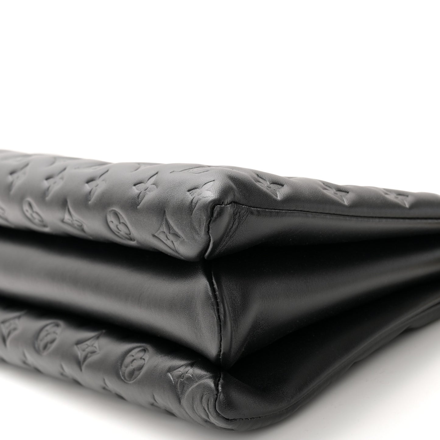 Lambskin Embossed Monogram Coussin MM Black