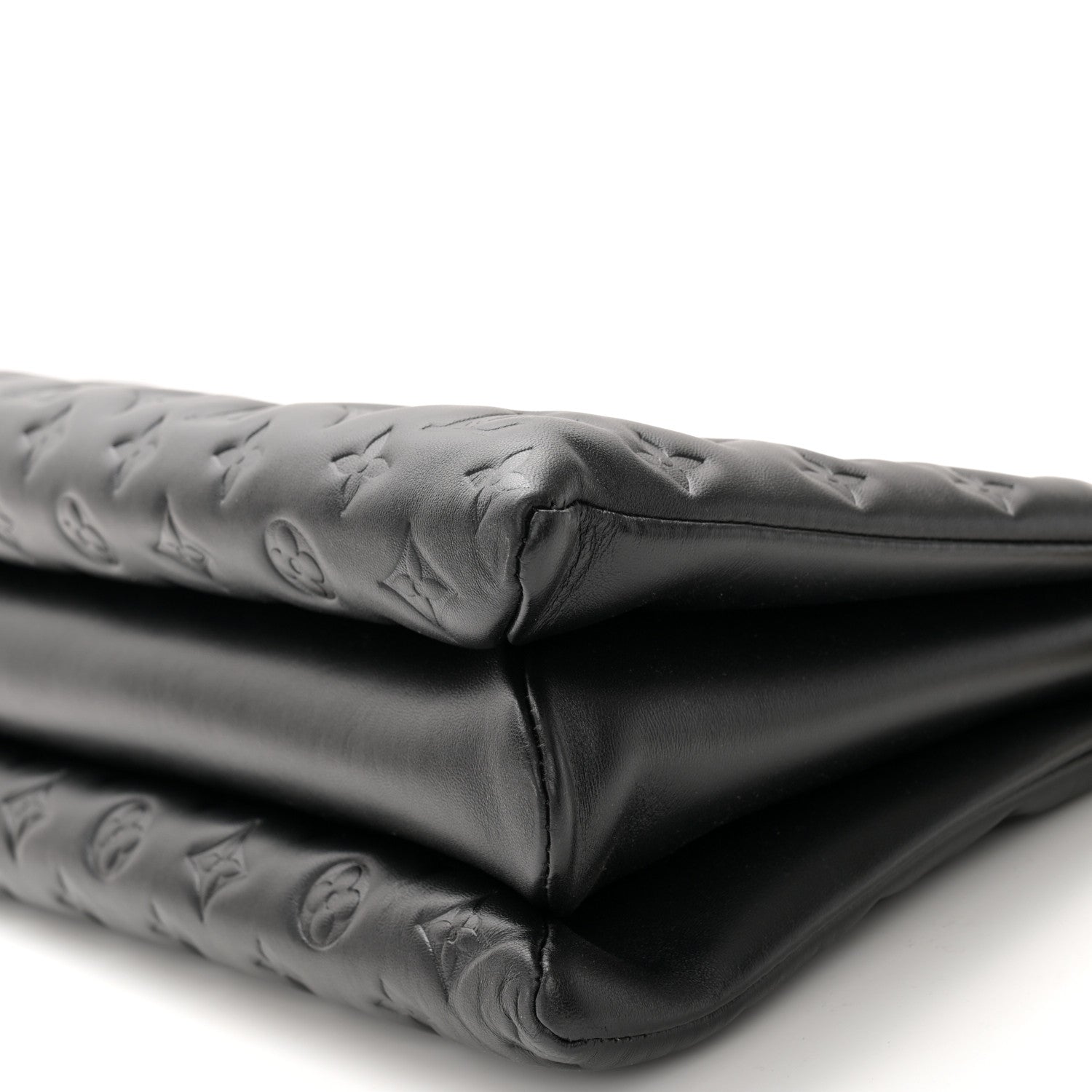 Louis Vuitton Lambskin Embossed Monogram Coussin MM Black 11 of 12