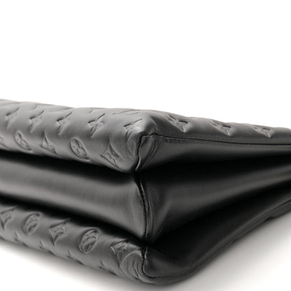 Louis Vuitton Lambskin Embossed Monogram Coussin MM Black 11 of 12