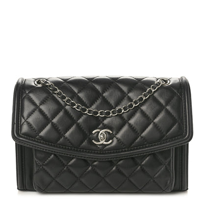 Chanel Lambskin Quilted Large Geometric Flap Black 1 of 10
