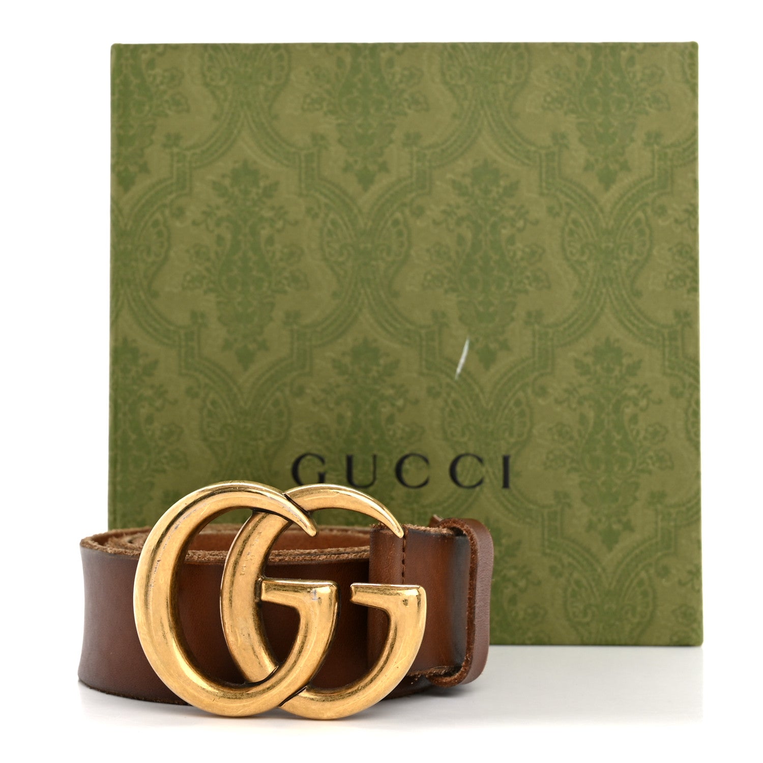 Gucci Faded Calfskin Double G 40mm Belt 115 46 Cuir 7 of 7