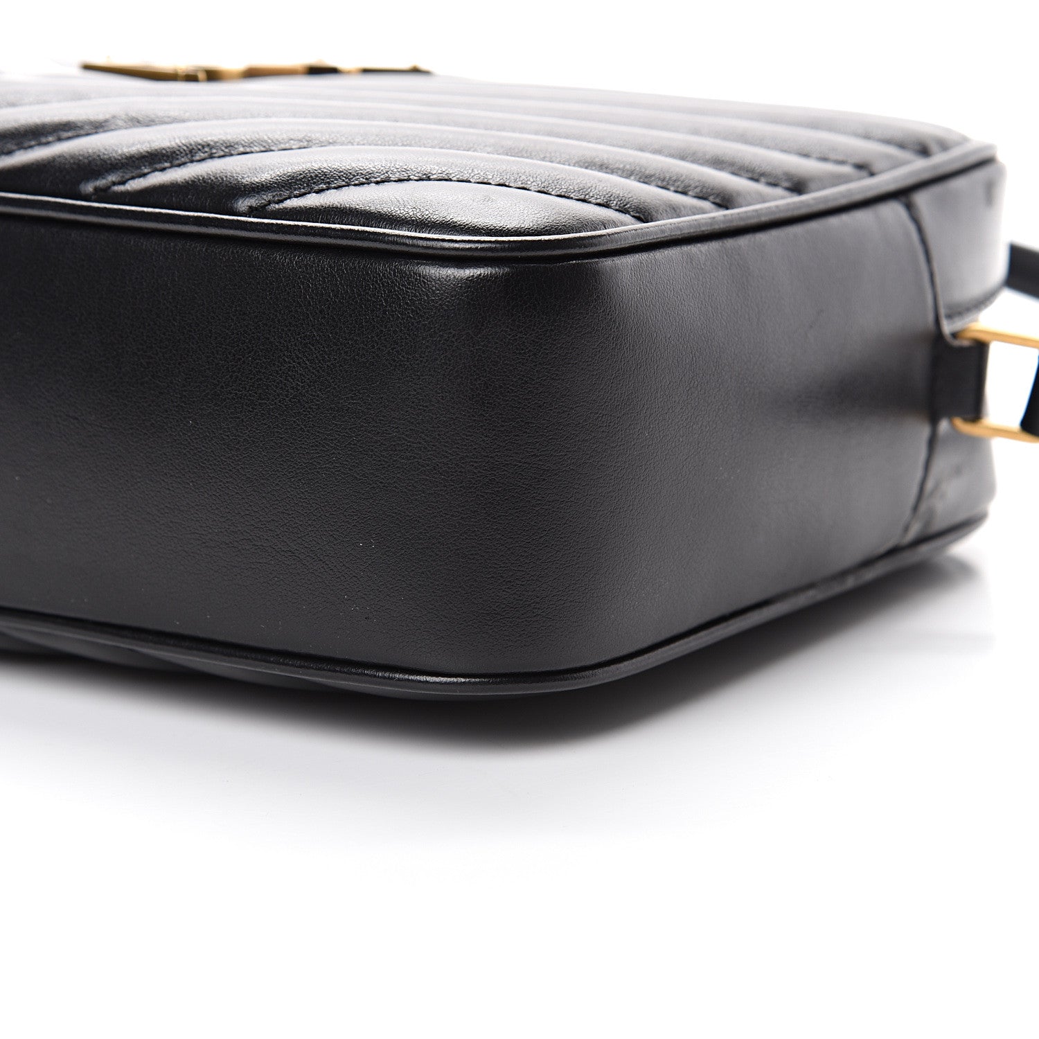 Saint Laurent Calfskin Matelasse Monogram Lou Camera Bag Black 9 of 12
