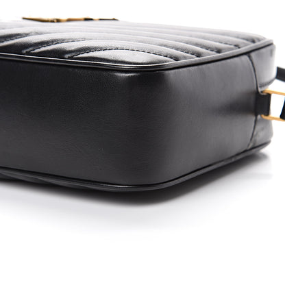 Saint Laurent Calfskin Matelasse Monogram Lou Camera Bag Black 9 of 12