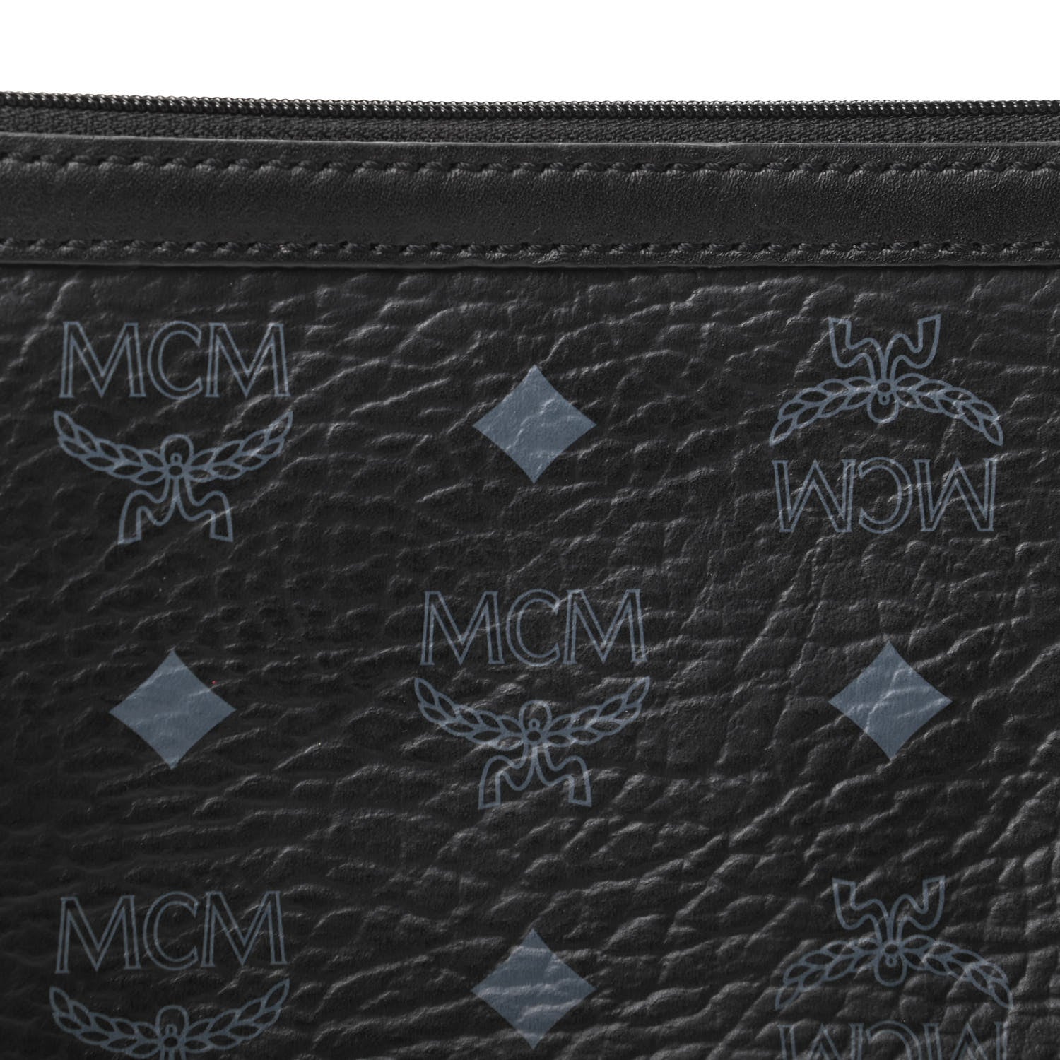 MCM Visetos Wristlet Pouch Black 6 of 6