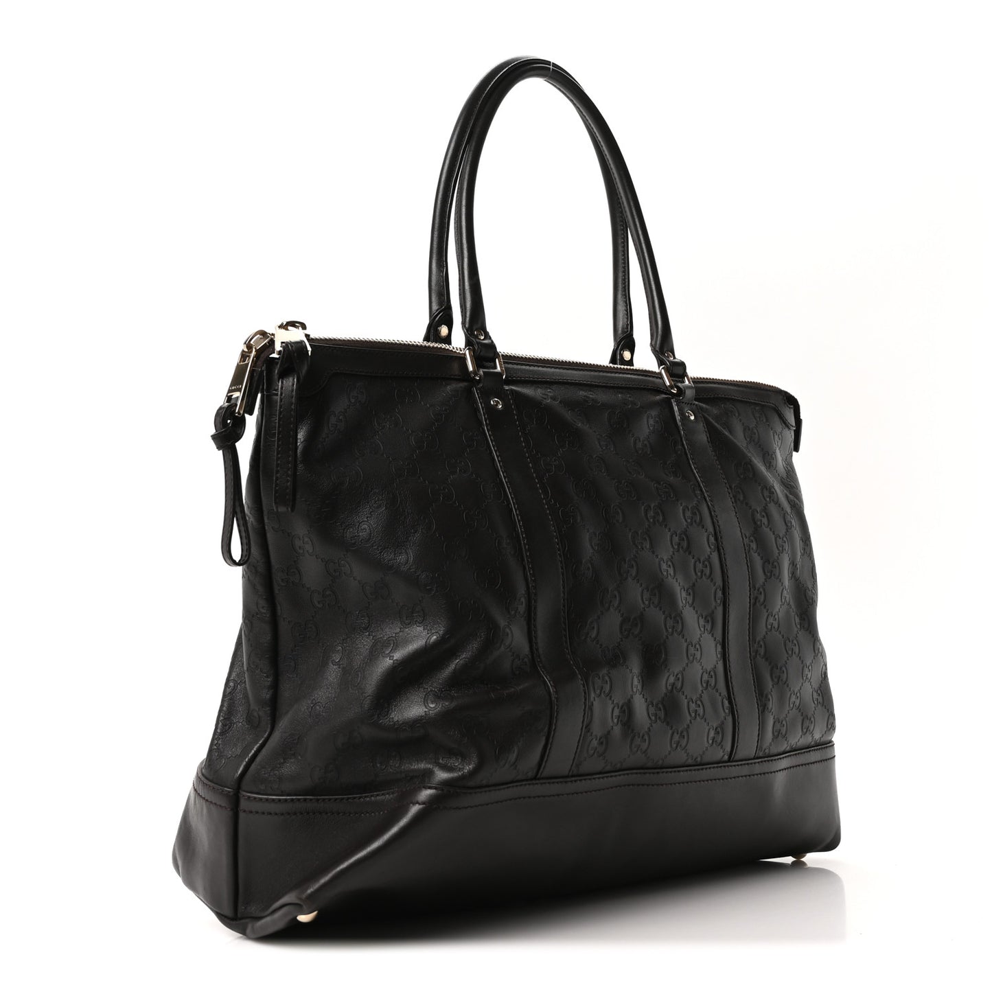 Guccissima Large Business Tote Dark Brown