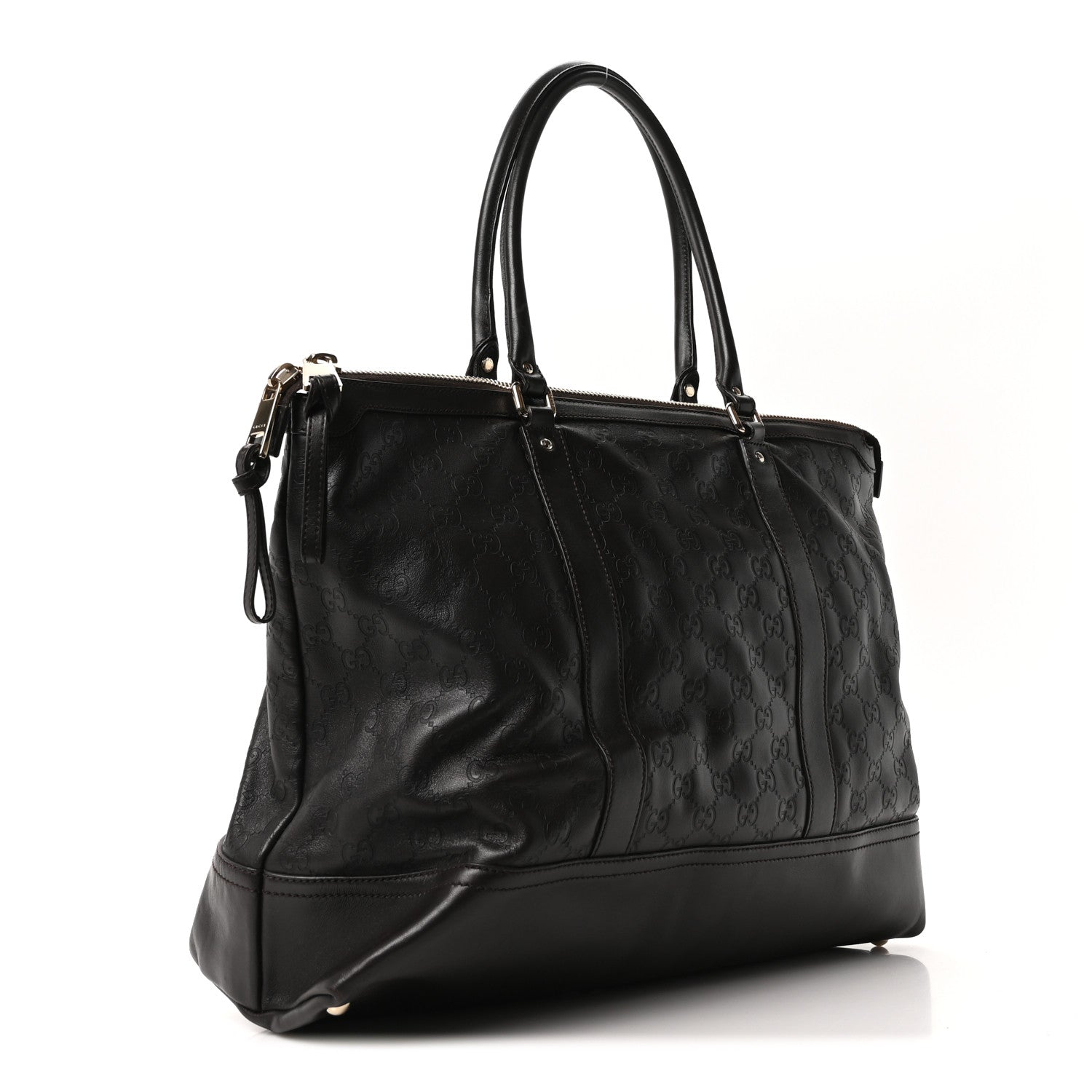 Gucci Guccissima Large Business Tote Dark Brown 3 of 10