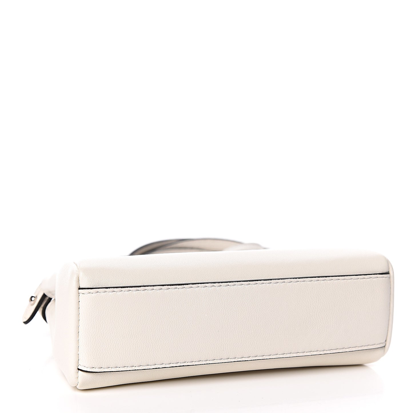 Shiny Nappa Micro Peekaboo Iconic Satchel White