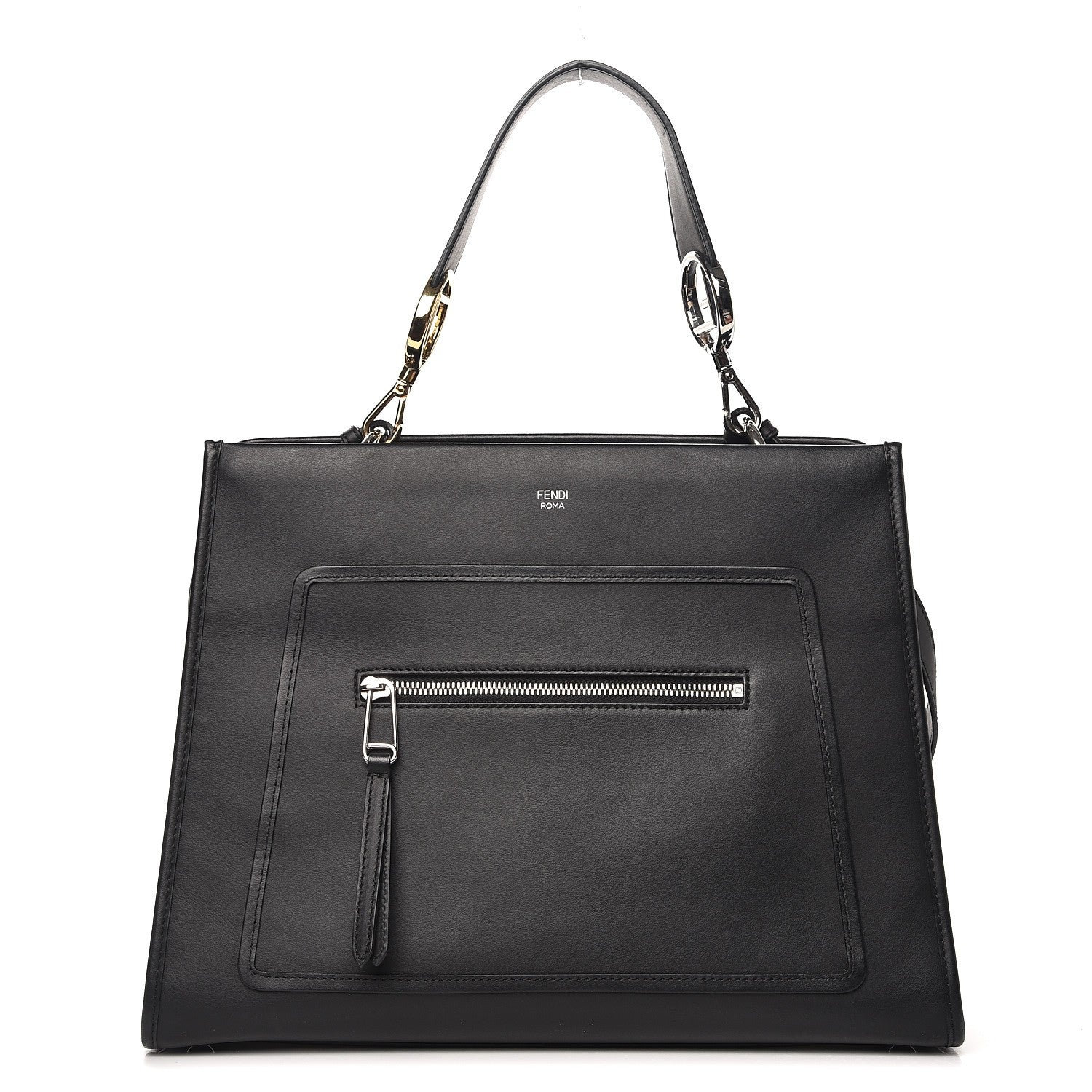 Fendi Vitello Century Opaco F is Fendi Regular Runaway Satchel Black 1 of 13