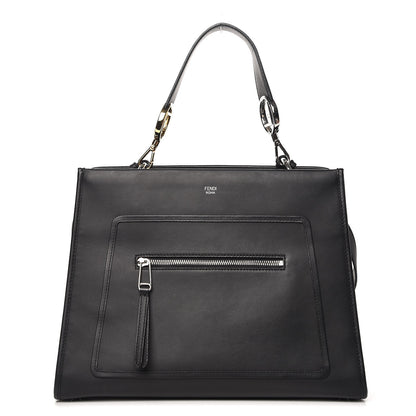 Fendi Vitello Century Opaco F is Fendi Regular Runaway Satchel Black 1 of 13