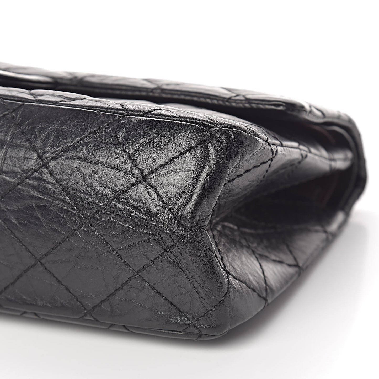 Aged Calfskin Quilted 2.55 Reissue 226 Flap Black