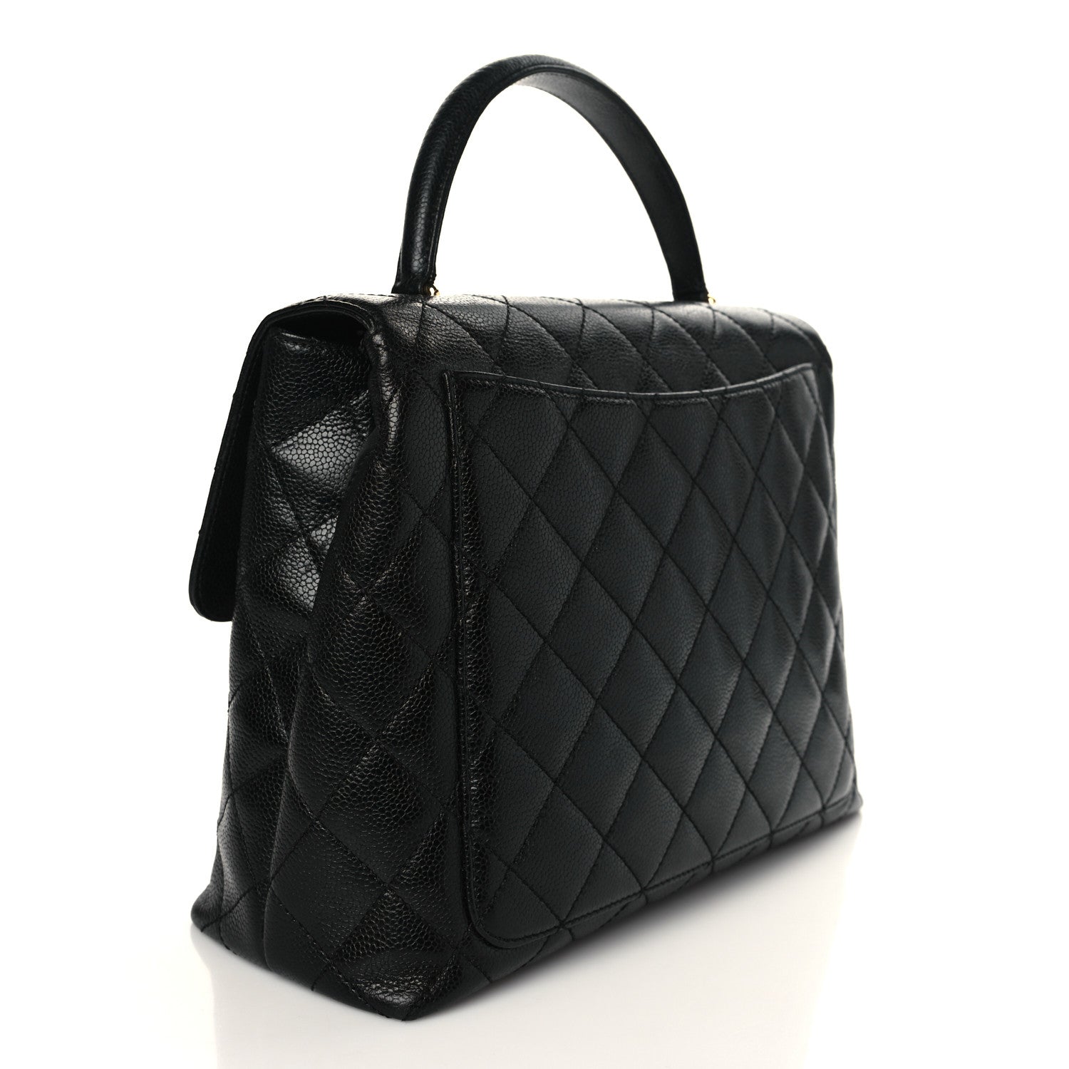 Chanel Caviar Quilted Jumbo Kelly Flap Black 3 of 12