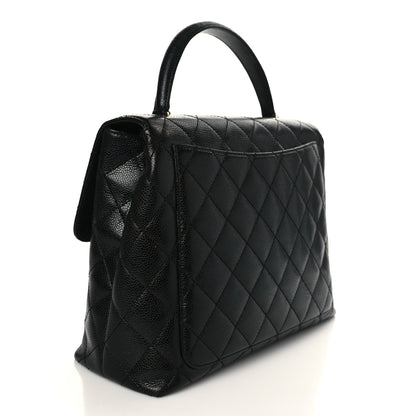 Chanel Caviar Quilted Jumbo Kelly Flap Black 3 of 12