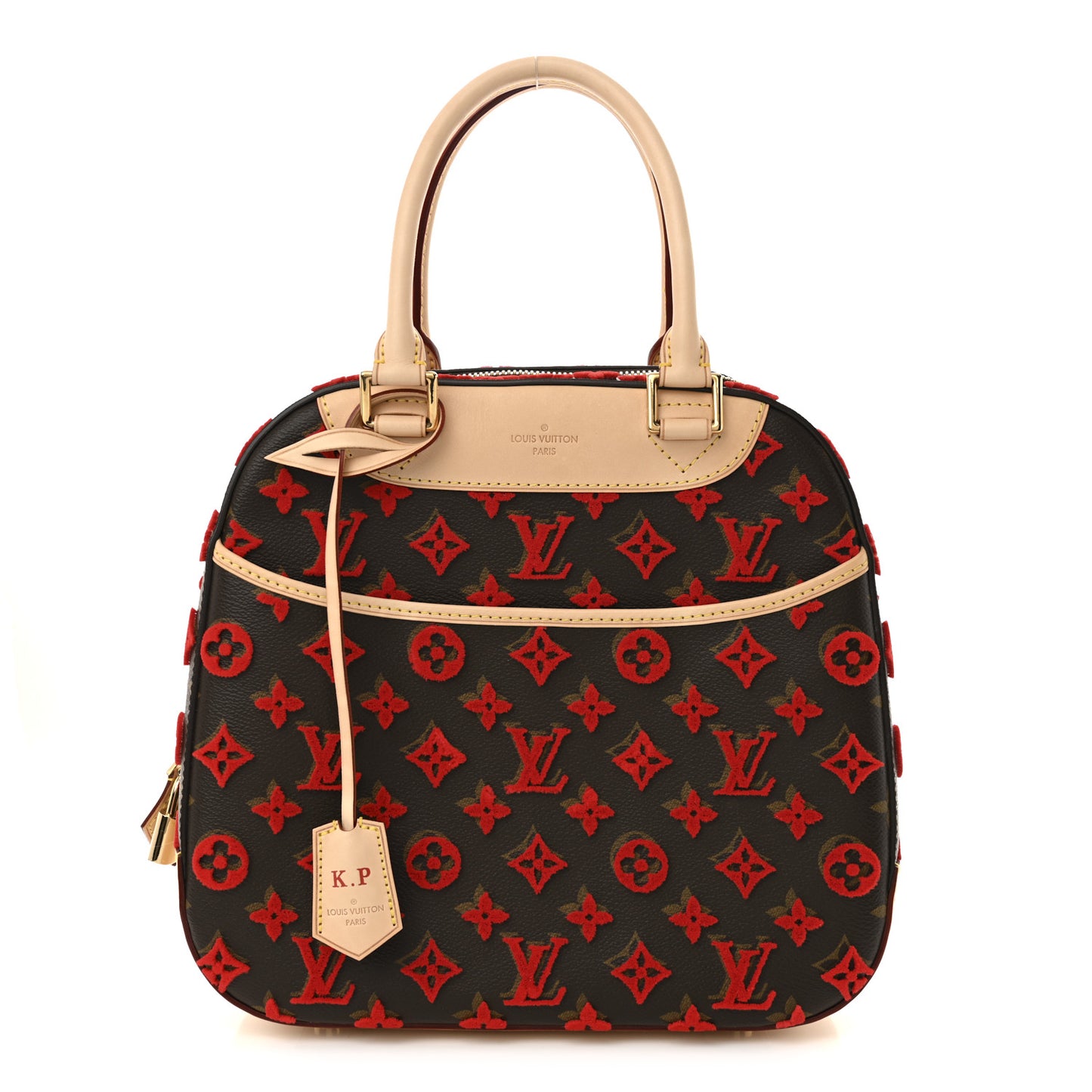 Monogram Tuffetage Deauville Cube Red
