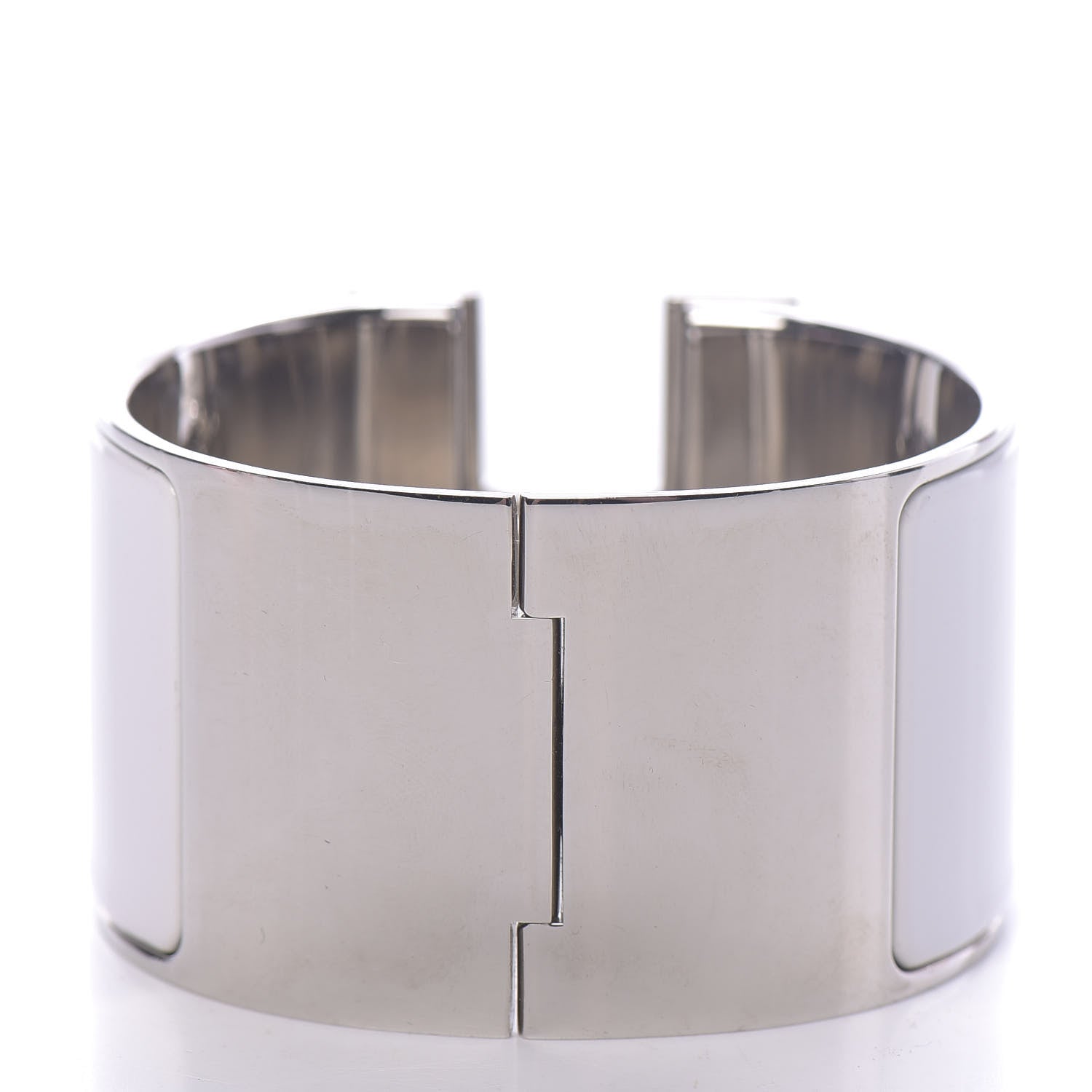 Hermes Enamel Extra Wide Clic Clac H Bracelet PM White 3 of 5