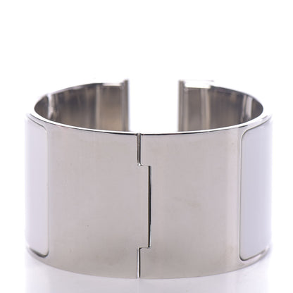 Hermes Enamel Extra Wide Clic Clac H Bracelet PM White 3 of 5