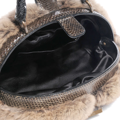 Louis Vuitton Monogram Denim Chinchilla Demi Lune 5 of 7