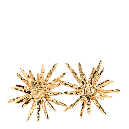 Chanel Metal CC Starburst Earrings Gold 1 of 5