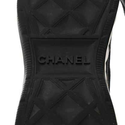 Chanel Velvet Calfskin Mixed Fibers CC Sneakers 39.5 Black 8 of 9