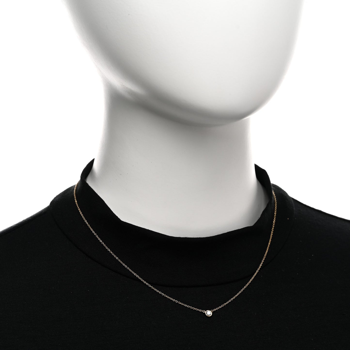 18K Yellow Gold Diamond .14ct Elsa Peretti Diamonds by the Yard Pendant Necklace
