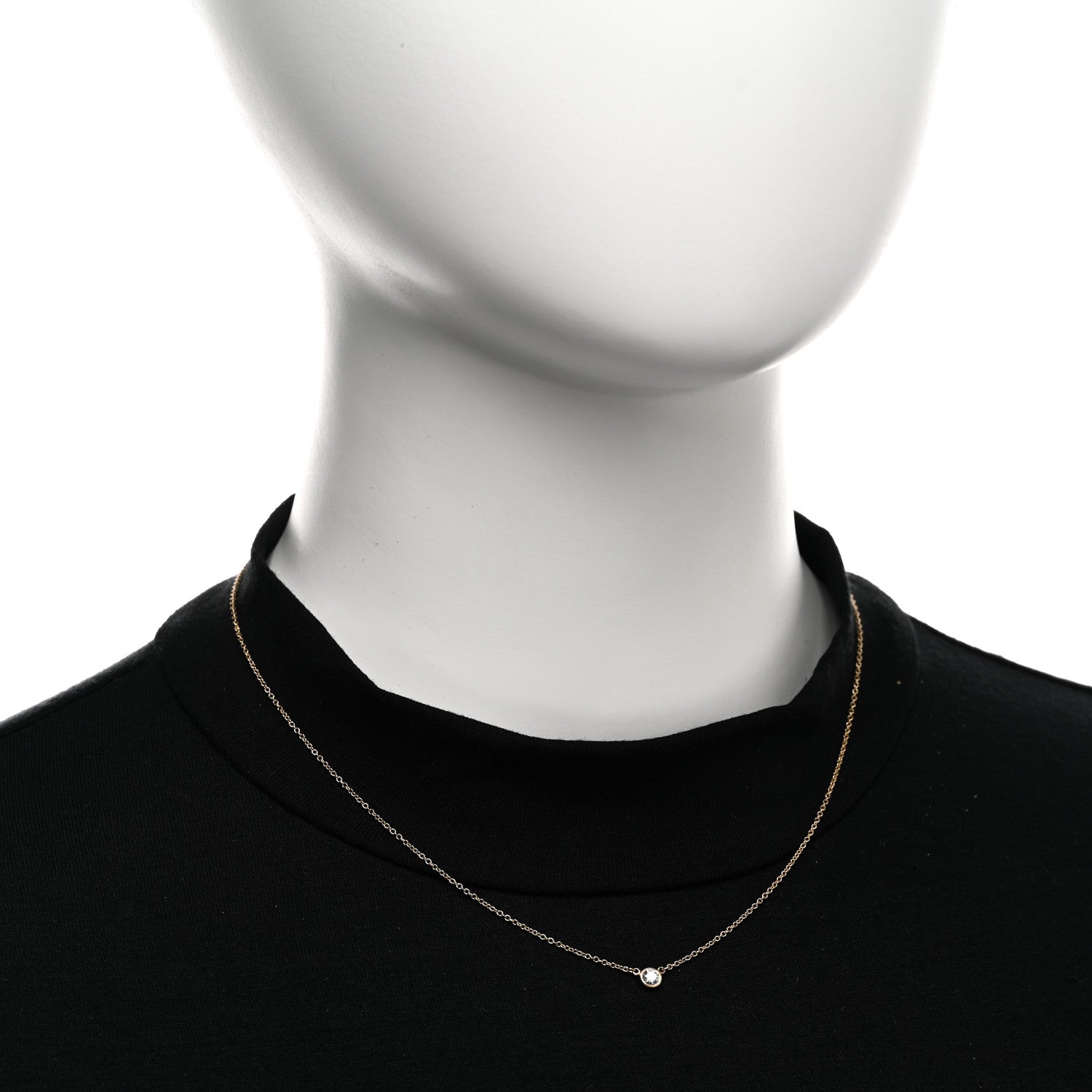 Tiffany 18K Yellow Gold Diamond .14ct Elsa Peretti Diamonds by the Yard Pendant Necklace 2 of 4
