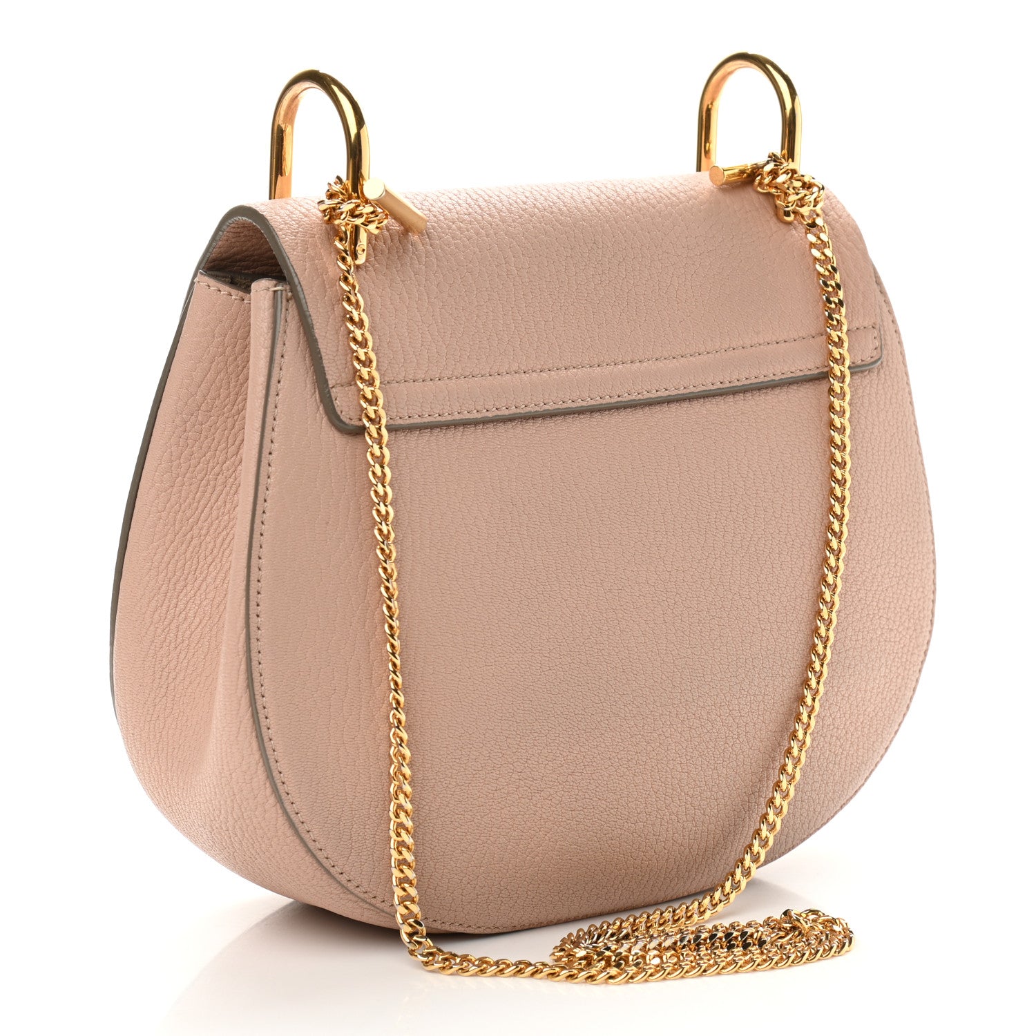 Chloe Grained Lambskin Drew Shoulder Bag Cement Pink 3 of 13