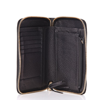Gucci Pebbled Calfskin Medium Soho Zip Around Wallet Black 5 of 13