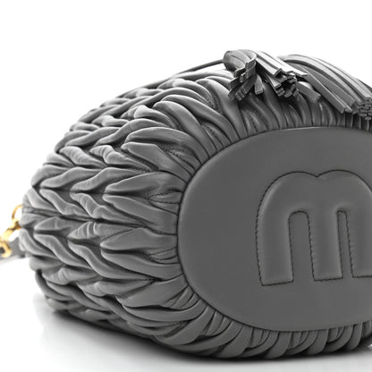 Miu Miu Nappa Matelasse Small Bucket Bag Marmo 8 of 9