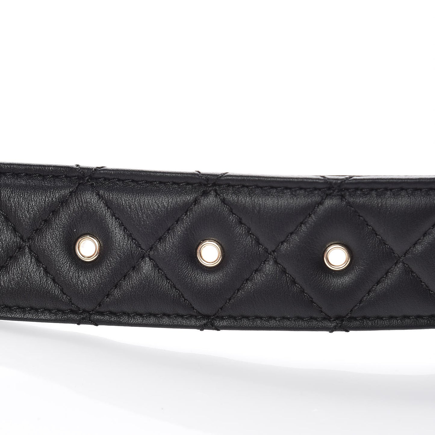 Lambskin Quilted CC Chain Belt 90 36 Black