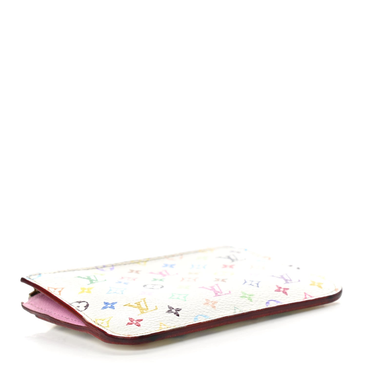 Louis Vuitton Monogram Multicolor Key Pouch White Litchi 4 of 11