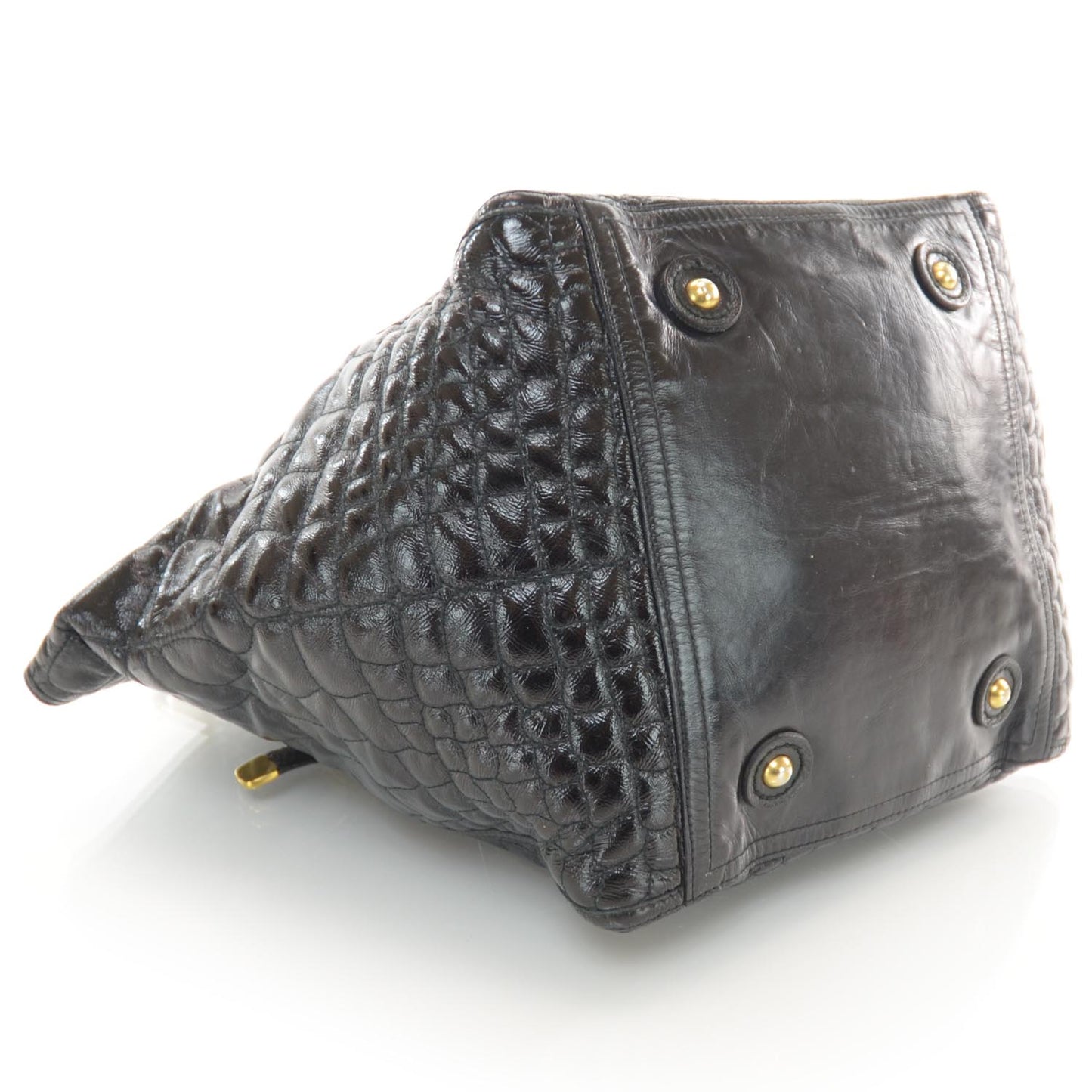 Patent Croc Downtown Tote Black